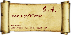 Ober Ajnácska névjegykártya